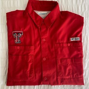 Columbia Texas Tech short sleeve shirt.